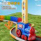 Blocs de construction domino pour enfants Cartes d'assemblage de train électrique Toys éducatifs Goed Golden Autumn Orange Domino Train [40pcs]