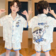 Langsha Boys Pajamas Summer Ice Silk Souche à manches minces mince Conan Zhongda Enfants 2025 Nouveau style Junior High School Girls and Childre