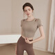 Jincheng yoga clothing suit for women spring and autumn 2025 new training Pilates fitness long-sleeved sports running top tights apricot long-sleeved + coffee yoga pants 33020 M 95-110Jin Jin equals 0.5 kg