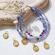 Oein Shanhai Original Wushuanghua Natural Tanzanite Faceted Millet Bead Bracelet Sapphire Necklace Multi-layer Bracelet 4mm Tanzanite Necklace Length 65+5cm Extended