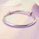 Hong Kong genuine Pt950 platinum bracelet for women 18k gold glossy solid bracelet fashion moissanite bracelet gift 26.8g platinum elegant glossy push-pull bracelet
