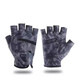 2025 Luya Gloves Camouflage Three-finger Fishing Special Wear-resistant Anti-Slip Outdoor Four Season Half-finger Sunscreen Gloves Men Leak Three-finger - Camouflage Gray L