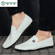 Woodpecker Spring and Summer 2025 new Doudou shoes men's leather shoes Korean version driving shoes lazy shoes social trend casual men's shoes yellow 9880 42