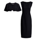 
ROEYSHOUSE Luoyi unique small shawl dress two-piece set 2025 summer new fashion slim fit set 12159 black S