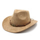 
XINBUCKS Western Cowboy Hat Minority Top Hat Casual Jazz Hat Outdoor Travel Stage Props Felt Hat Brown Suitable 55-58cm