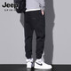 吉普（JEEP）夏天牛仔裤男士宽松束脚九分裤2025新款夏季薄款黑色休闲裤子 9859灰色 XL