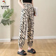 Specht Fashion Drupp Print Harem Hosen für Frauen im Sommer dünne lose schlanke Bloomer lässig neue Chiffonschnallen Füße schwarz m 100jin [Jin gleich 0,5 kg]