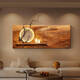 Pupanfeng living room decoration painting retro feeling sofa background wall hanging painting simple atmosphere tea room mural light B style - dead wood spring 12048c remote control lamp painting power bank + warm light