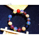 Fat Donglai quality Burmese candy color multi-treasure bracelet beeswax blue amber Buddha bead bracelet fidelity picture