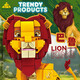 Kaizhi 81156 kompatibel mit Lego -Bausteinen Animal Lion Model Ornamente Kinder versammelten DIY -Spielzeuggeschenk Kaizhi 6627 Lars Sharp Blade 385 Stücke [Exquisites