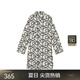 Jnby/Jiangnan Stoff Frühling und Sommerhemd Kleid Lose gedrucktes Lapel Shirt Casual Jacke für Frauen 5N4G13820 973/mi schwarz zwei Farben
