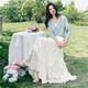 
Eifli (eifini) Eifli white moonlight lace temperament flowing cake skirt for women 2025 summer new light men tea break skirt white S 80-110Jin [Jin equals 0.5 kg]