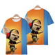 Xuanmo T-shirt Men's Big Belly Belly Crazy Zootopia Nico Judy T-shirt Men and Women Fox Rabbit à manches courtes T1480 S 75-85Jin [Jin est égal à 0,5 kg]