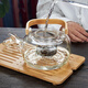 Yuanqing Jiasheng glass teapot high temperature resistant high borosilicate glass teapot filter flower teapot large capacity 1000ml square handle