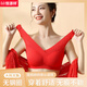Hengyuanxiang grande taille Mom Bra Strap non-ring Sous les sous-vêtements de sein féminin High-Elastic Back Back Antaging Vest sans couture Sports Sports Khaki + Bean Paste (deux pièces) M (80-105Jin [Jin est égal à 0,5 kg]))