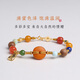 Yueyin Baichuan Beeswax Bracelet Women's Multi-treasure Round Beads Buddha Beads Single Circle Wood Decoration Bracelet Single Circle 6mm