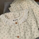 Kairuihu pijama para mujeres en la primavera y otoño de la nube de manga larga Cloud Floral Sense 2025 New Women's Spring and Autumn Home Clothing 6627 Lunas de estrella y luna de estrella-pantalones de manga larga de algodón Yunduo M