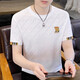 Hailan Home Summer Herren Kurzarm T-Shirt Ice Seide Dünne Trendy Casual Cool T-Shirt 2025 Neue Modemarke Herren Top T869 Black 4xl (ca. 170 ~ 185jin [Jin gleich 0,5 kg) g