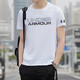 Under Armour UA new sports summer solid color ins round neck T-shirt short-sleeved men and women half-sleeved casual loose fashionable breathable Korean version 11980T-shirt white 3XL
