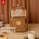 MYD Caramel Backpack Little Girl American Retro Mini Backpack College Student Maillard Bag Commuter Light Travel Backpack (S) Brown Sugar_Wheat Ear_Can Hold 10-inch Flat Tablet