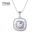 TTMIX colorful platinum pendant pt950 fashionable honeycomb platinum pendant platinum water drop pendant birthday gift water drop shape 2.3-2.5g