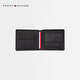 TOMMY HILFIGER Chinese Valentine's Day gift 25 new autumn and winter men's business casual portable cow leather ID card holder wallet black BDS OS