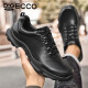 DQGECCO ZAPATOS HOMBRES Summer 25 Genuine Leather hueco de cuero transpirable zapatos de cuero de cuero negocios clásico para caminar negro 45
