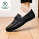 Zapatos de gorro de marca Woodpecker para hombres y zapatos para hombres nuevos para hombres de mediana edad para zapatos de hombres casuales de verano zapatos de hombres de moda D826 Brown + altura de altura 41
