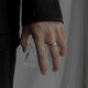 Shenglan retro ring men's trendy single ring niche design men's open adjustable ring cold wind tail ring endless ring open adjustable