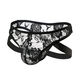 UncleShorts sexy black lace briefs men's sports low-waist butt-lifting double thong men's underwear black sexy double butt lace briefs S90-110Jin Jin is equal to 0.5 kg