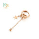Chow Sang Sang 18K Rose Gold Earrings Mint Series Ring Star Earring Single Side 92537H Pricing