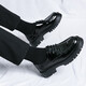 Prince Yierkang wears leather shoes for men's summer new British style business formal wear round toe black patent leather glossy wedding groom best man Wenzhou leather shoes-15276 all black (high-end model) 41 standard leather shoe size