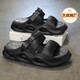 [Производитель Geox] Шлепанцы Мужские летние мягкие сандалии STOMP SEAP SEAL TUSH SOLE SPORT SPORTS Outdoor Slippers Черные и серые VBXS17558 44