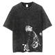 Juvia Jujutsu Kaisen Retro-Wäsche und altes T-Shirt Harajuku Gojo Erleuchtung S trendy Top B691 Waschen s