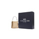 蔻驰（COACH）618蔻驰 Mollie 经典金属Logo标志性吊饰 人造革 水桶包手提 礼盒装(基础装+黄色礼盒)