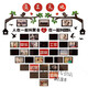 Haojixiang Corporate Culture Photo Wall Kombination Fotorahmen Angestellte Style Ehren -Display -Office -Dekorationsteam 2694 Teamstil - Big Red + Kaffee + Sea Blue Big Big
