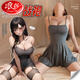 Langsha (Langsha) Ice Seide Hosendrock reines Verlangen Pyjamas Frauen sexy Frauen Paar Spaß Sommer High-End großgröße Pyjama Frauen 2-teiliger 6625 Suspender Rock + 6656 Klassisches Cheongsam XL vorschlagen [Gewicht 120-160 Jin [Jin gleich 0,5 kg]]]