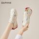 Daphne (Daphne) Zapatos de entrenamiento alemán florales para mujeres Sombrosa de forrest con el suela Forrest Gump Zapatos 2025 Nuevas zapatillas de zapatillas Sumn Soft Sole Rose Rose [Altura del talón 1.5cm + Altura interna 1.5cm 34