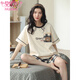 Modal 2025 Nuevo pijama para pantalones cortos de verano para mujeres Shorts Summer Style Stily 'Simple Wear Wear Suit Zh-9859# Shorts M (80-100Jin [Jin equivale a 0.5 kg])