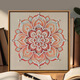 
Shantoulin Village Chinese style Songjin Pearl Painting DIY Material Pack Mother's Day Event Intangible Cultural Heritage Handmade Gift Sense Decoration Painting LL13571 [Full Color Injection Painting] Give some diamond pen 50*50cm thick solid wood inner frame + beautiful outer frame
