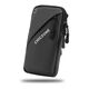 Yuanzu Running Special Arm Bag Multifunctional Shoulder Crossbody Bag Women's Outdoor Wrist Bag Men's Fitness Equipment Mobile Phone Bag Black Double Zipper - Vertical * Hook + Strap + Arm Strap