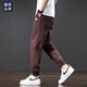 Hailan Home High-End Ice Seidenhose Sommer Herren 2025 Dünne schlanke geradlinige Gelegenheitshose atmungsaktive personalisierte Hose schwarz uk738 2xl 140-155jin [Jin gleich 0,5 kg]