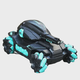 
Toy car remote control, gesture sensing, remote control tank battle toy car four-wheel drive can fire water bullets 1389 big red [handle remote control + watch remote control