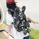 Cute cartoon rabbit backpack doll new large capacity fashionable travel backpack internet celebrity schoolbag student black