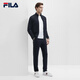 斐乐（FILA）官方男士针织长袖外套夏款时尚休闲商务基础上衣 传奇蓝-NV M 170/92A