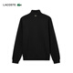 LACOSTE crocodile français hommes et femmes même style 25 automne et hiver nouvelle mode sweat-shirt à demi-zip | SH2735 031/noir M