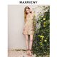 
MAXRIENY [Ju Jingyi same style] loose vacation style three-dimensional flower inner shirt and cardigan two-piece set Khaki S