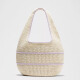 Lululemon Zitronen Sommer Monsun Gemüsekorb Bag Mode Frauenbeutel 25 neue Stil Baumwoll Häkelummelbetasche Handtasche Helle Farbe/Lavendelcreme Elfenbein/Lavendel 7l