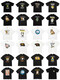 American Trendy Brand Human Makon Year Year Limited kurzärmelige Männer Paar Sommer Cartoon Tier T-Shirt Frauen Top 3879 Black S