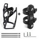 Bicycle water bottle rack, no punching, water cup holder conversion seat, mountain bike fixed rack, universal equipment for bicycles, integrated strap mount, black + gradient black